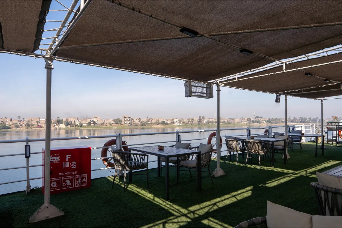 Sun deck of the Magic I Nile Cruise Nile cruise